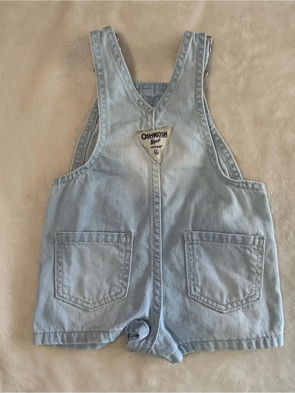 OshKosh B'gosh Baby Denim Girls Shortalls Size 9 month